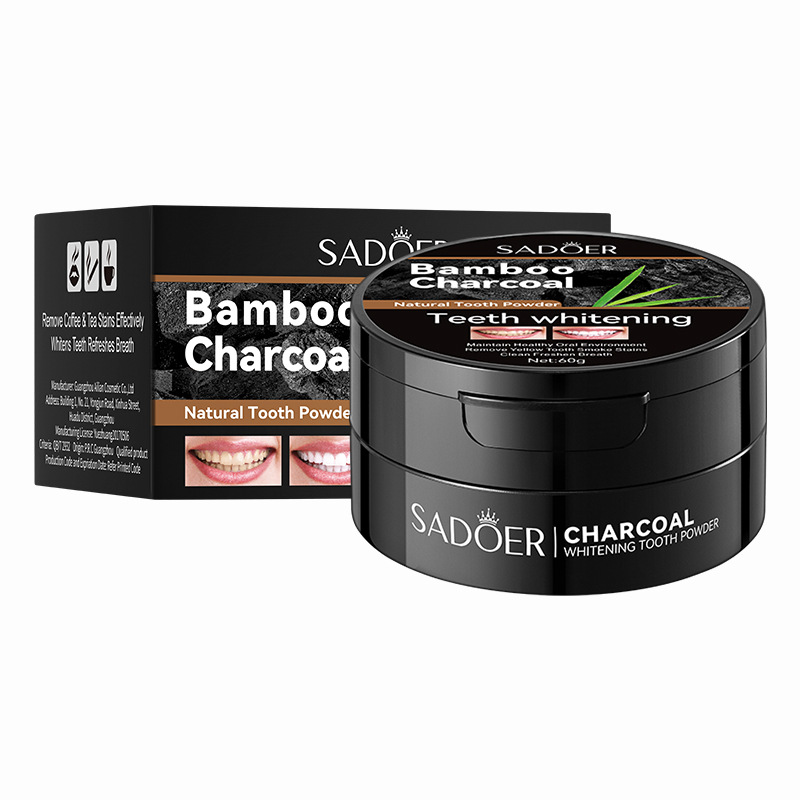Teeth Whitening Charcoal - Bubuk pemutih gigi 60g, pasta gigi
