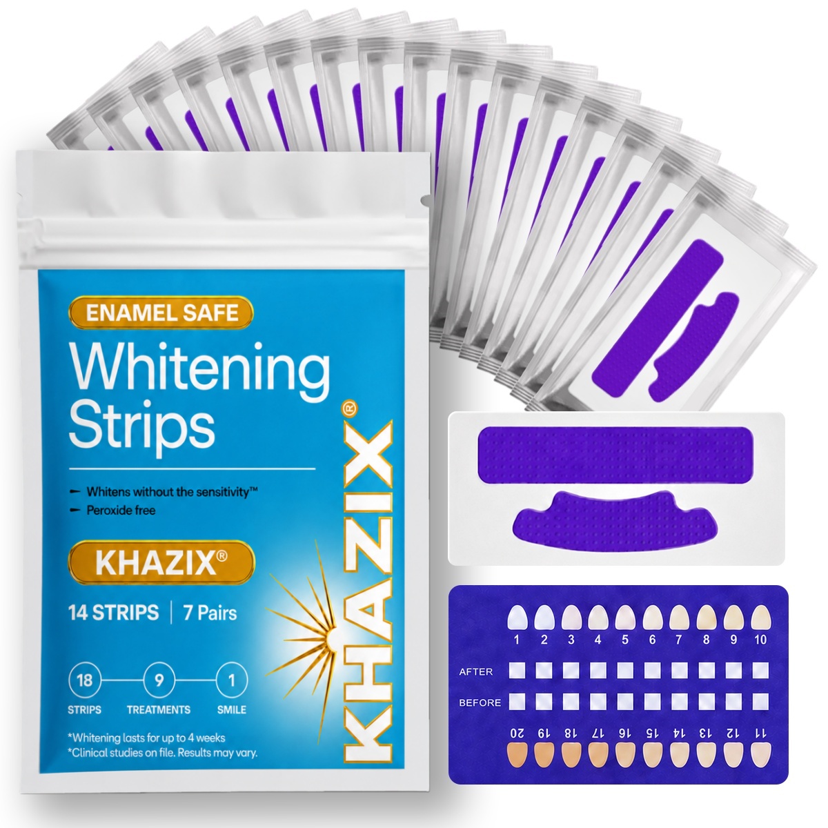 Teeth Whitening Strips Crest - 7 pasang Strip Pemutih Gigi untuk