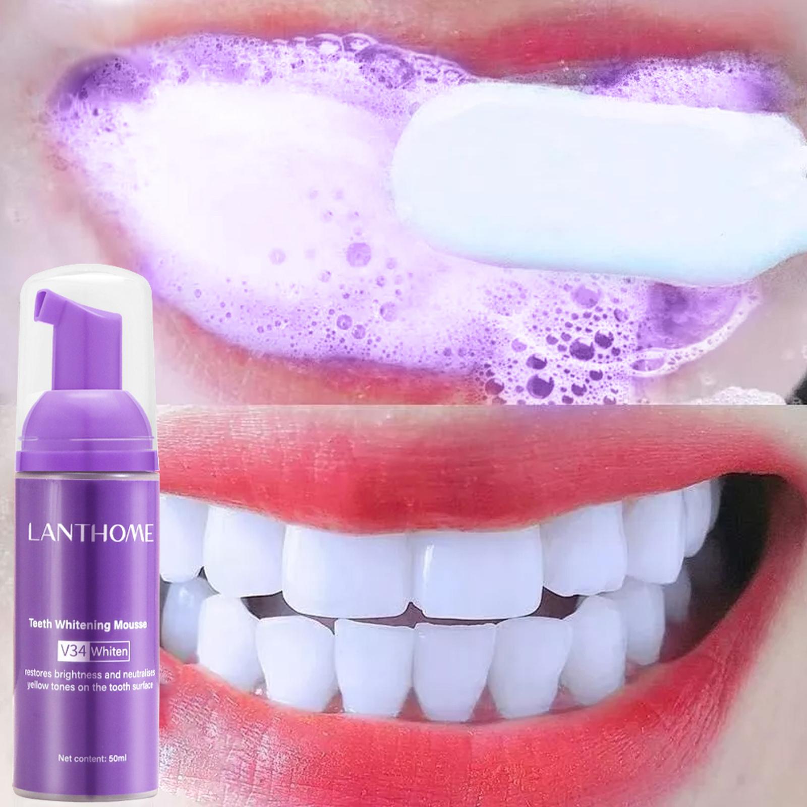 Teeth Whitening Mousse - V34 pasta gigi Mousse efektif mencerahkan