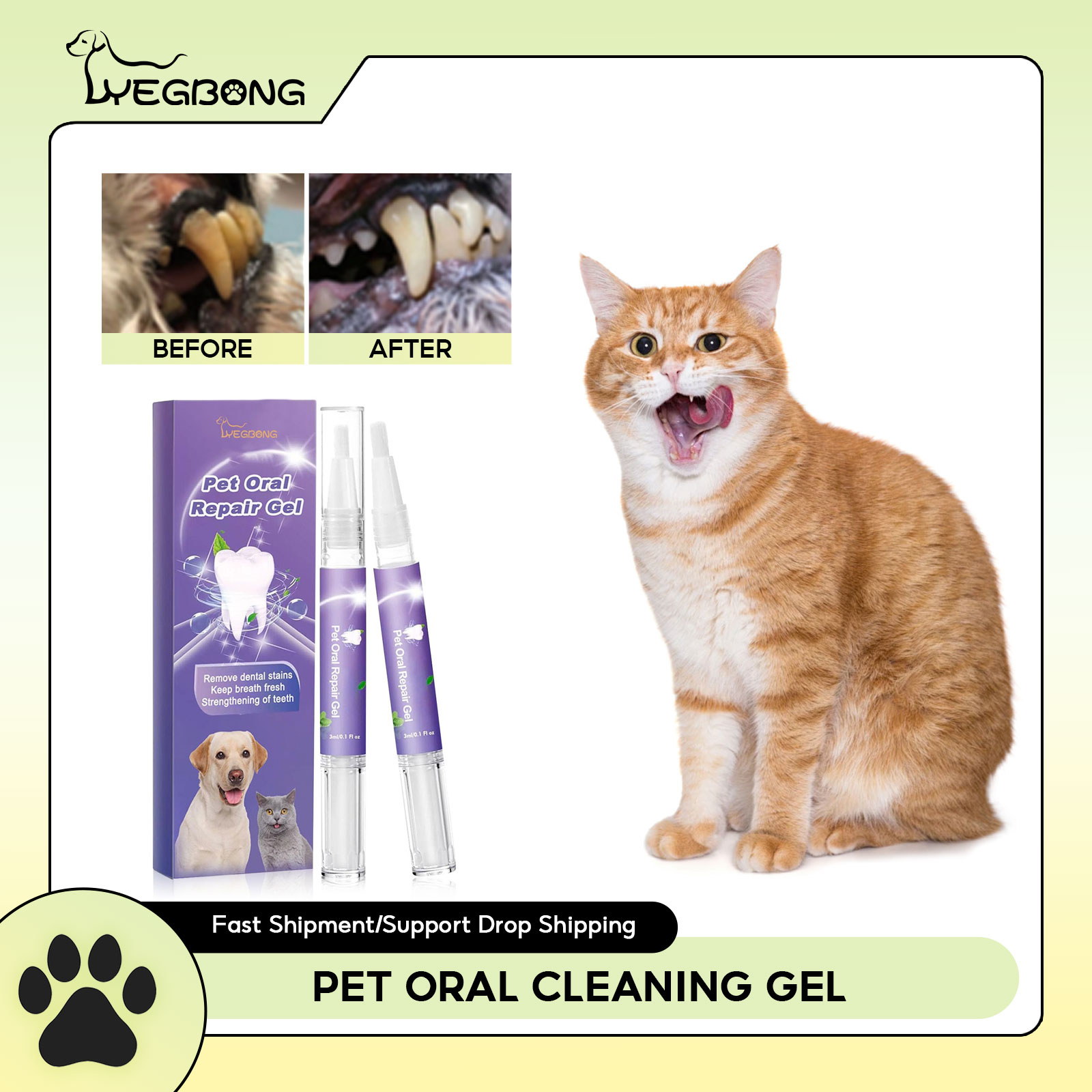 Teeth Whitening Results - Gel perbaikan mulut hewan peliharaan, penghilang