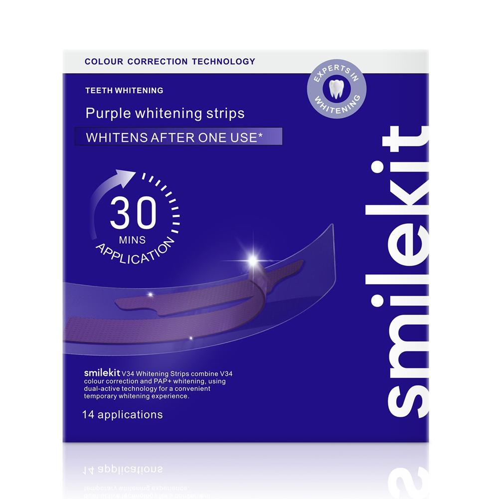 Teeth Whitening At Home - ﻿ Strip Pemutih Gigi Smilekit Ungu