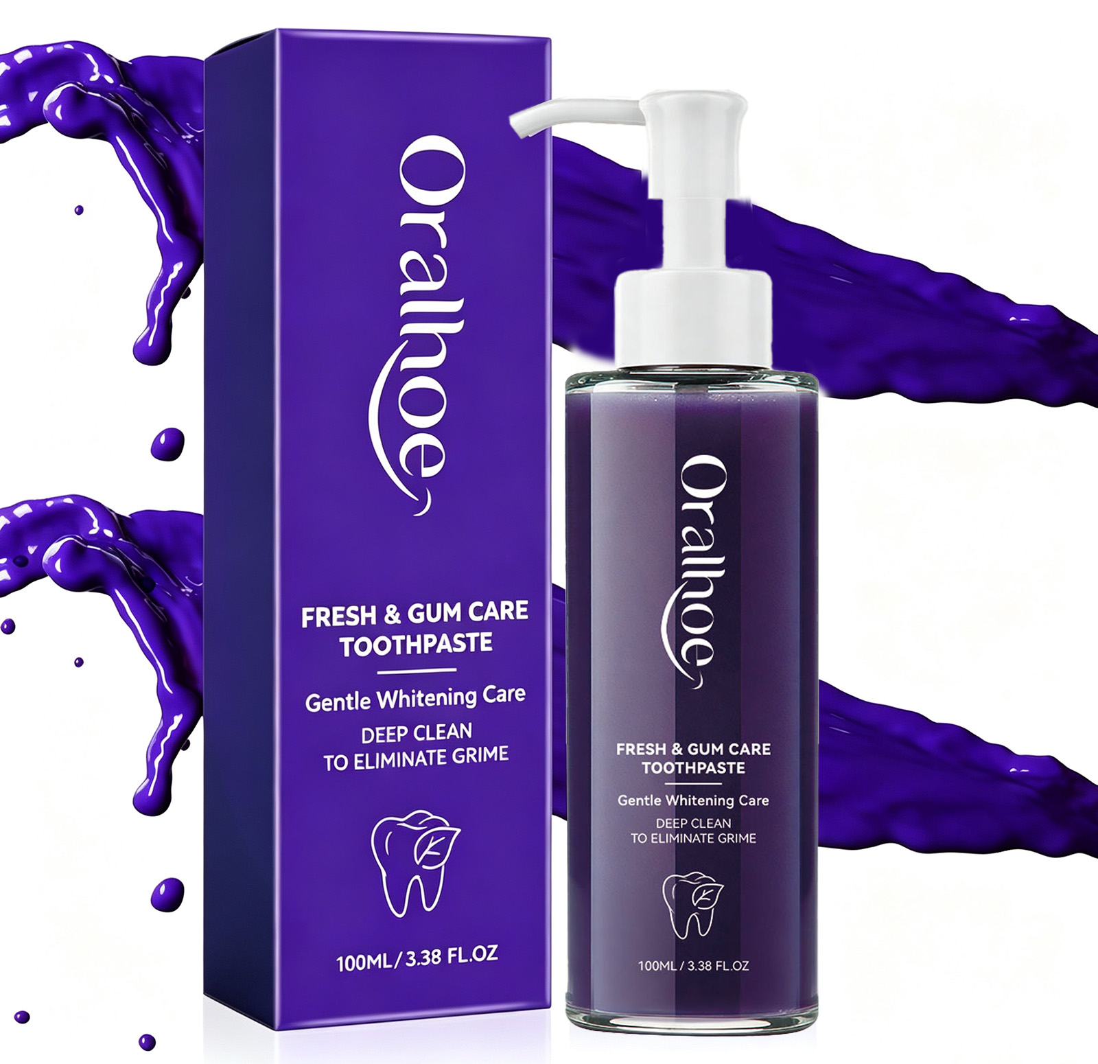 Teeth Whitening Mousse - Pasta Gigi Ungu untuk Pemutih Gigi,