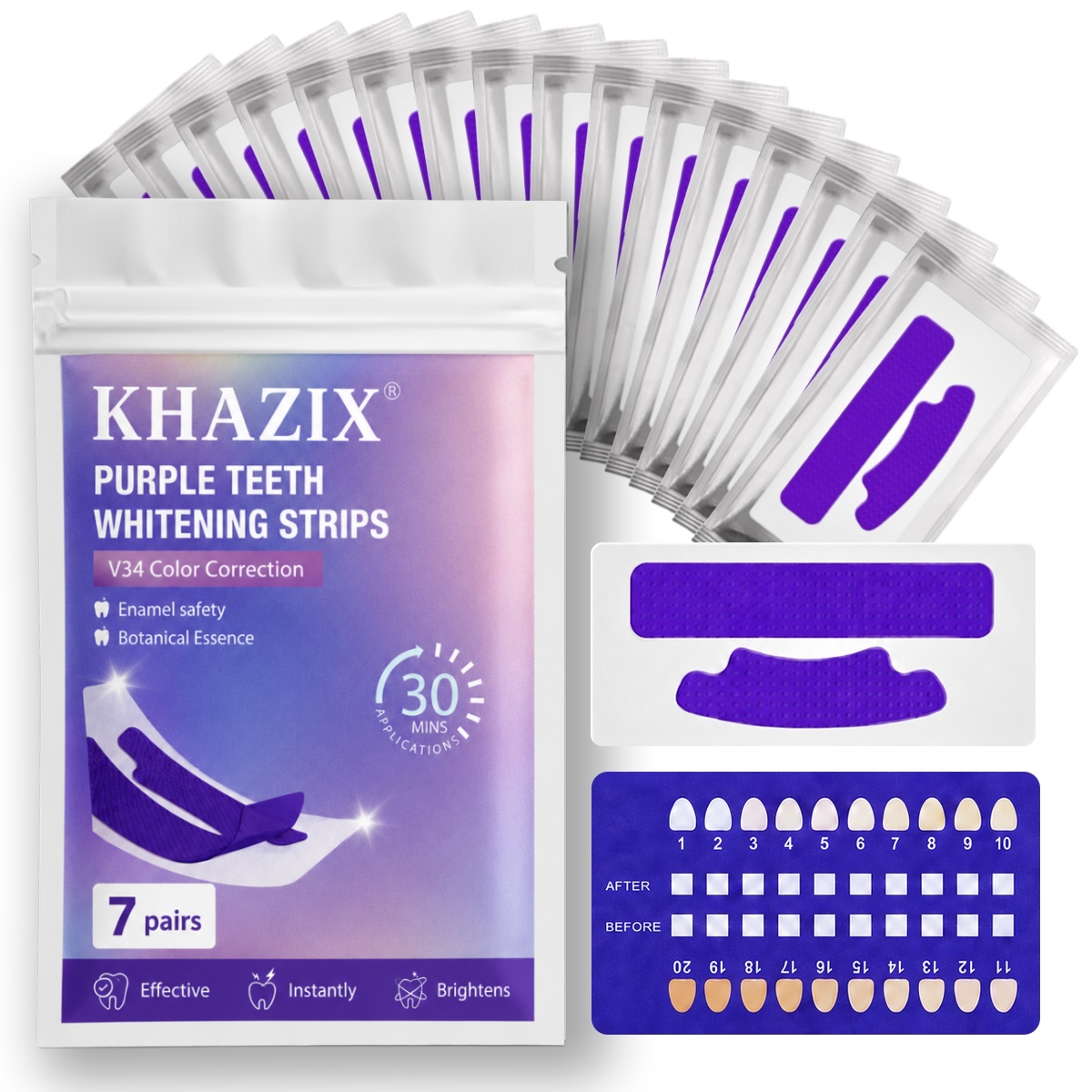 Teeth Whitening Strips Crest - 1/7 pasang Strip Pemutih Gigi untuk