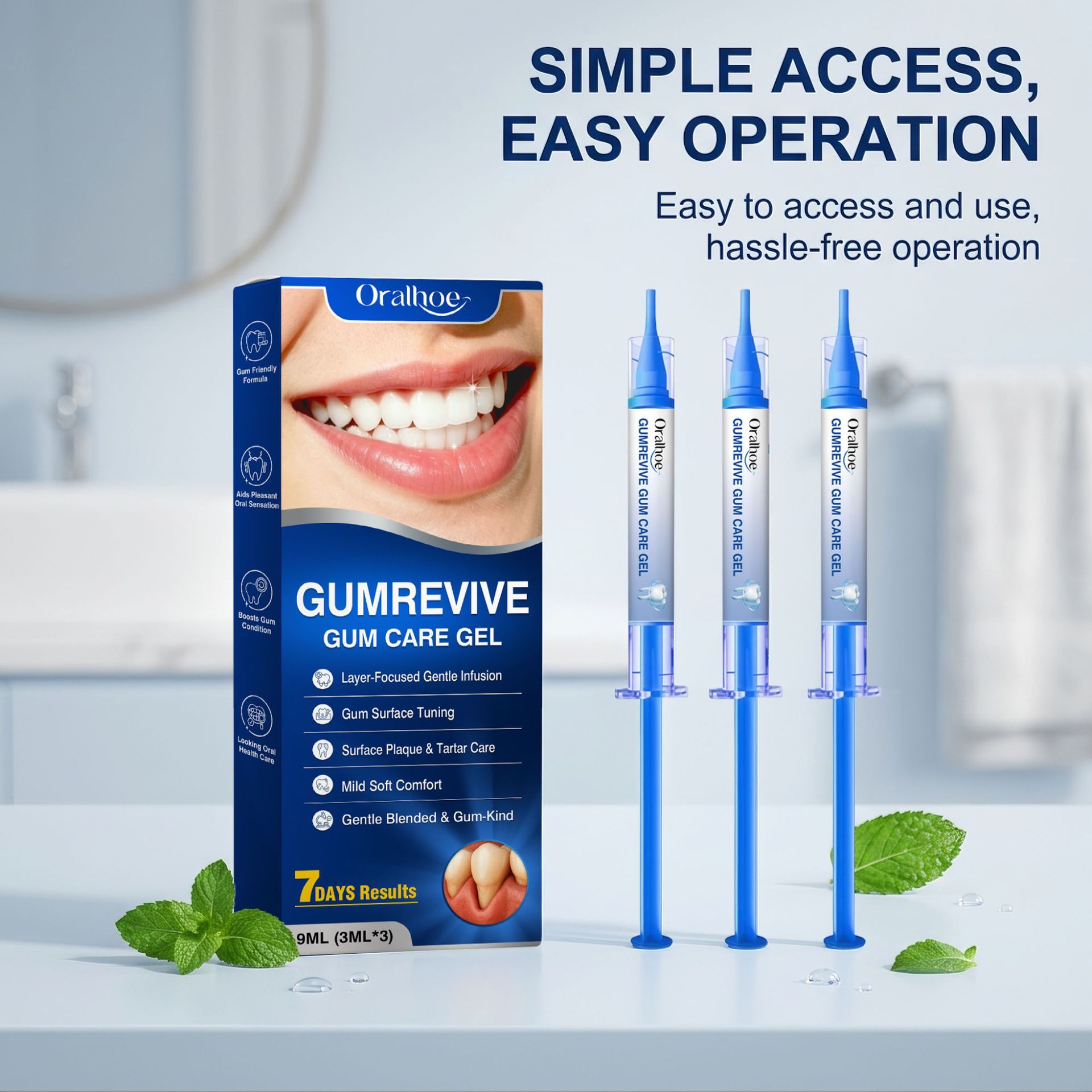 Teeth Whitening Results - Gel Perawatan Mulut 3Pcs Kit Suntikan