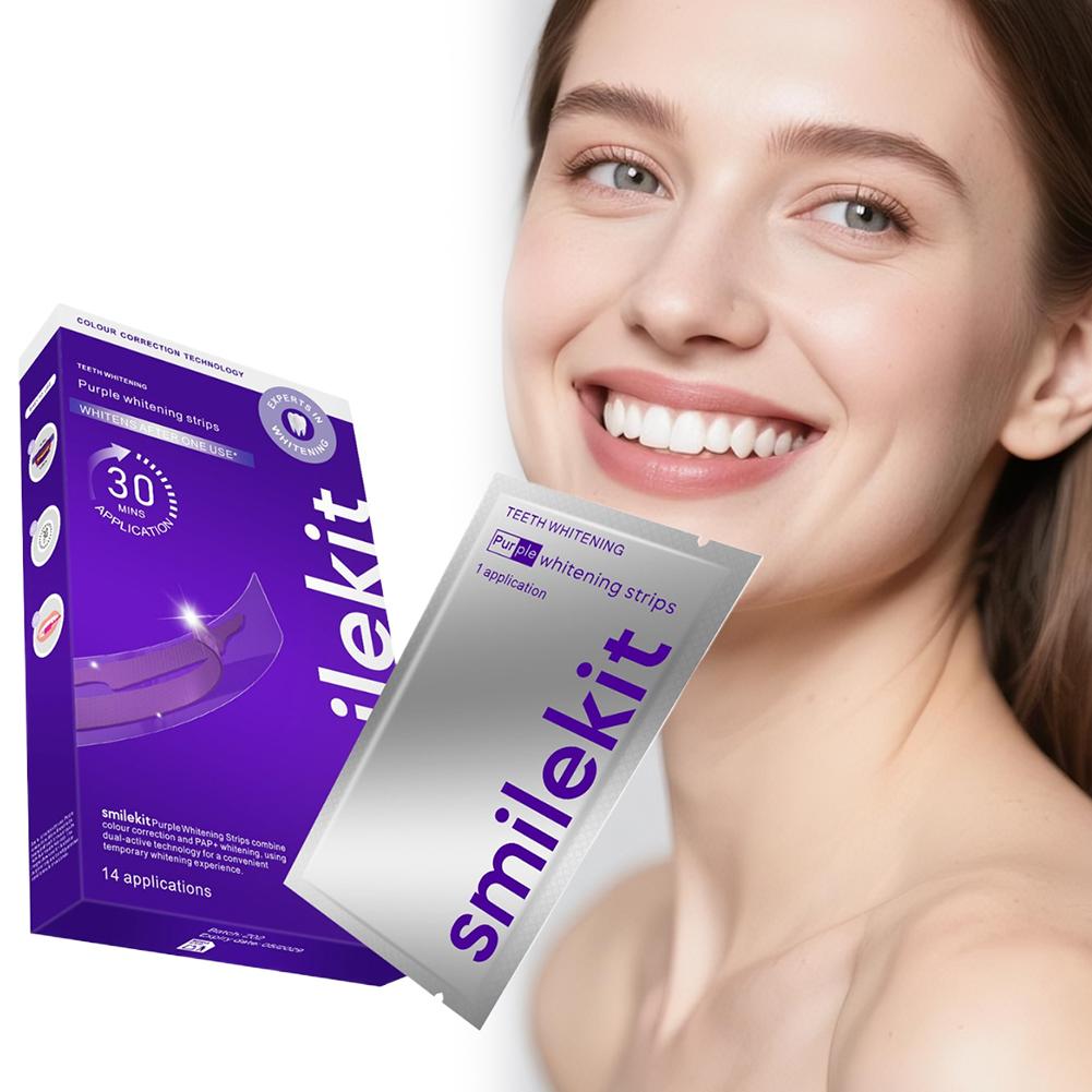 Teeth Whitening Strips Crest - 42 Pasang Strip Pemutih Gigi Ungu