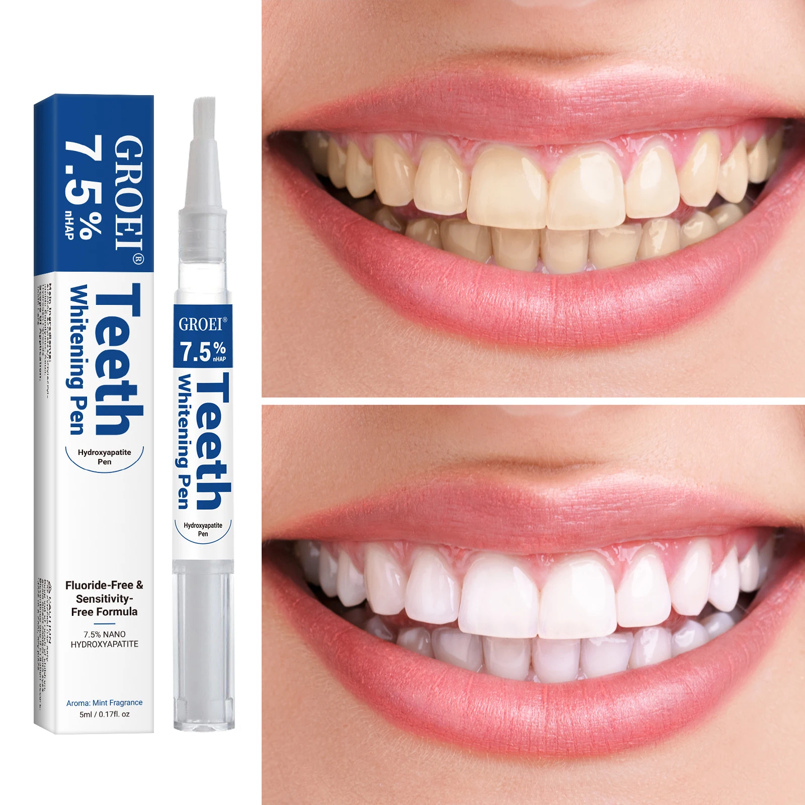 Pena Pemutih Gigi Hidroksiapat - Teeth Whitening Results ulasan dan harga