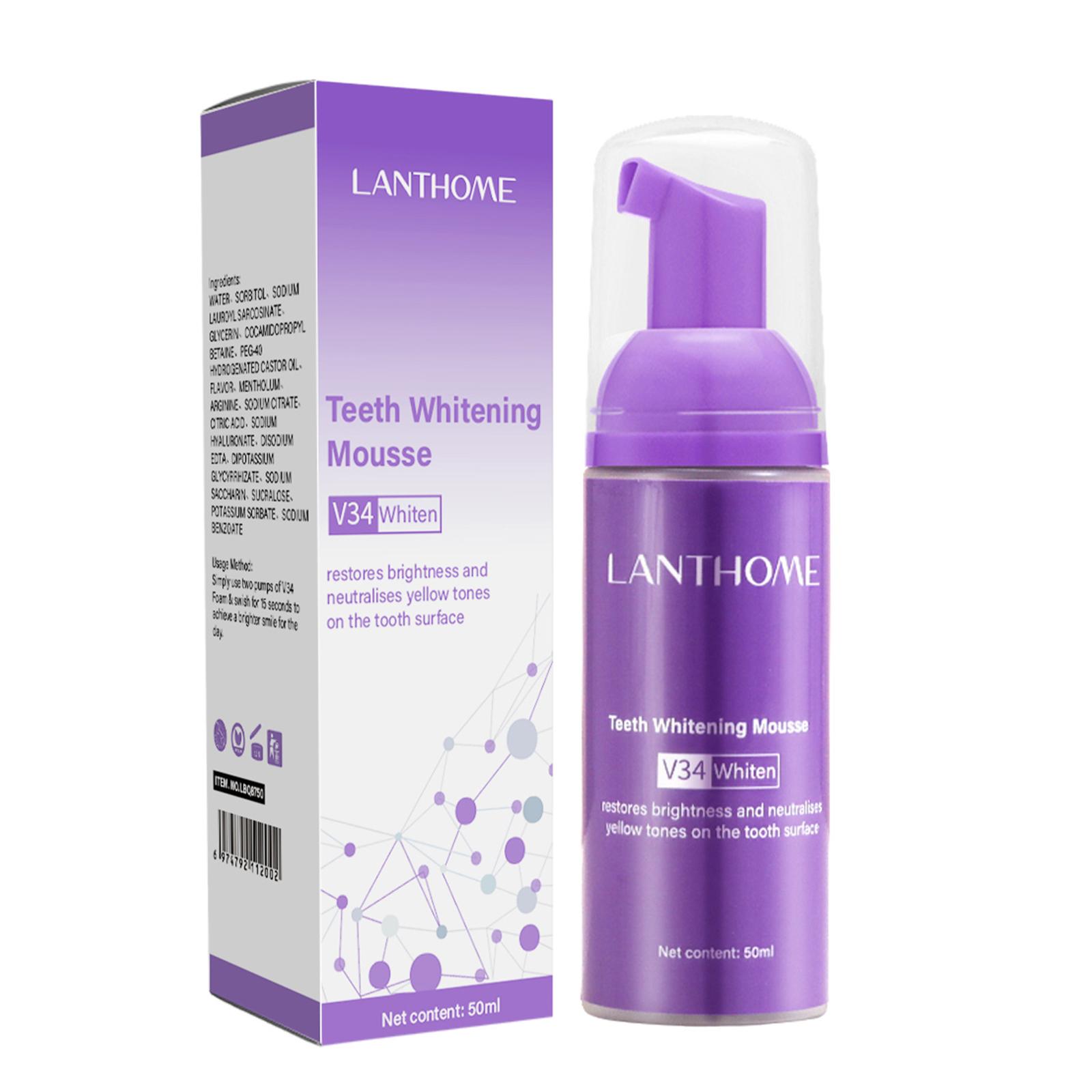 V34 pasta gigi Mousse efektif  - Teeth Whitening Mousse ulasan dan harga