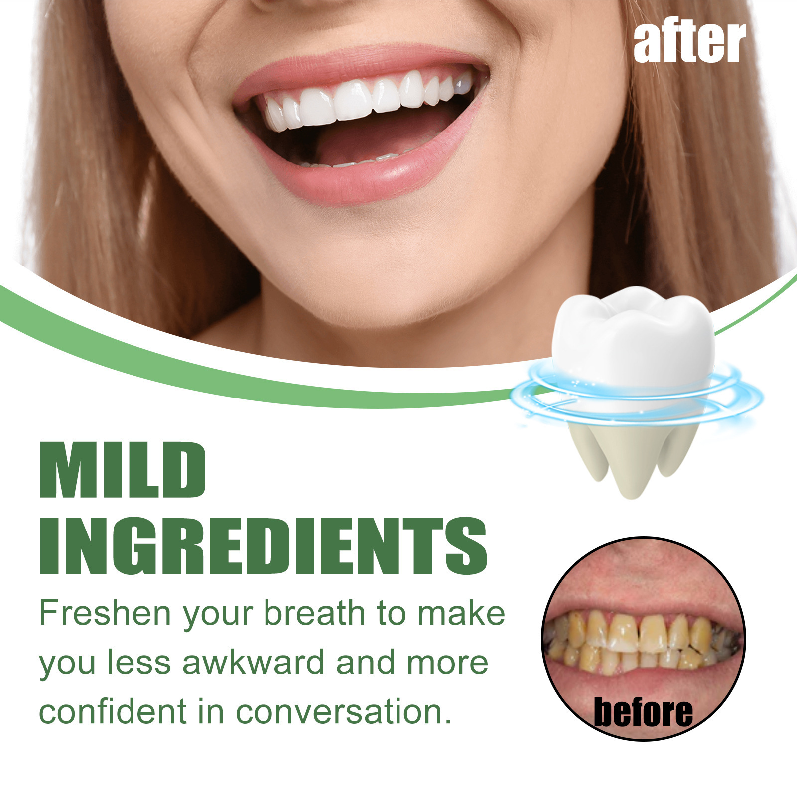 Busa Pemutih Ukuran Perjalanan - Teeth Whitening Mousse ulasan dan harga