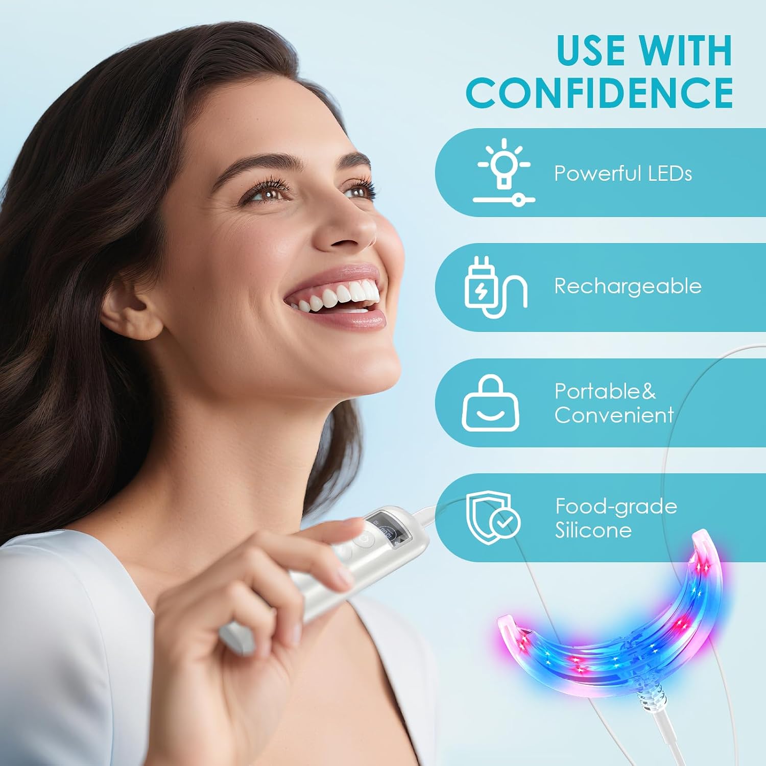 Alat Pemutih Gigi 16 LED Merah - Teeth Whitening Blue Light ulasan dan harga