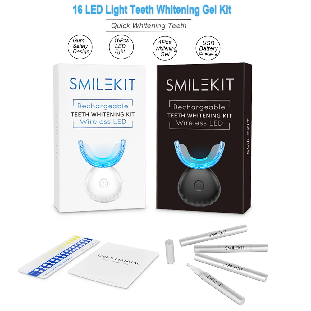 Kit pemutih gigi Mini 16 LED c - Teeth Whitening At Home ulasan dan harga