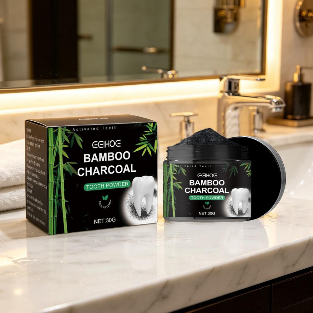 Bubuk Pemutih Gigi, Bubuk Pemb - Teeth Whitening Charcoal ulasan dan harga