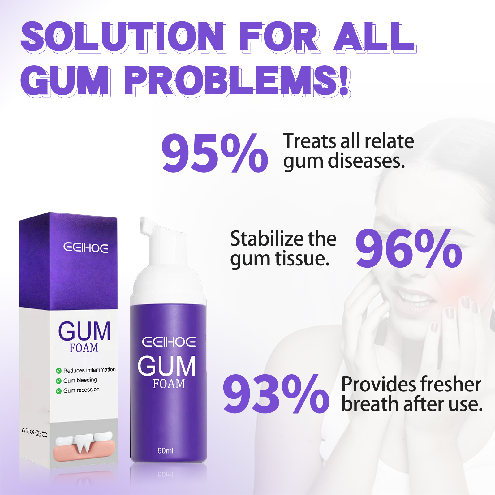 60Ml Mousse Pemutih Gigi V34 P - Teeth Whitening Mousse ulasan dan harga