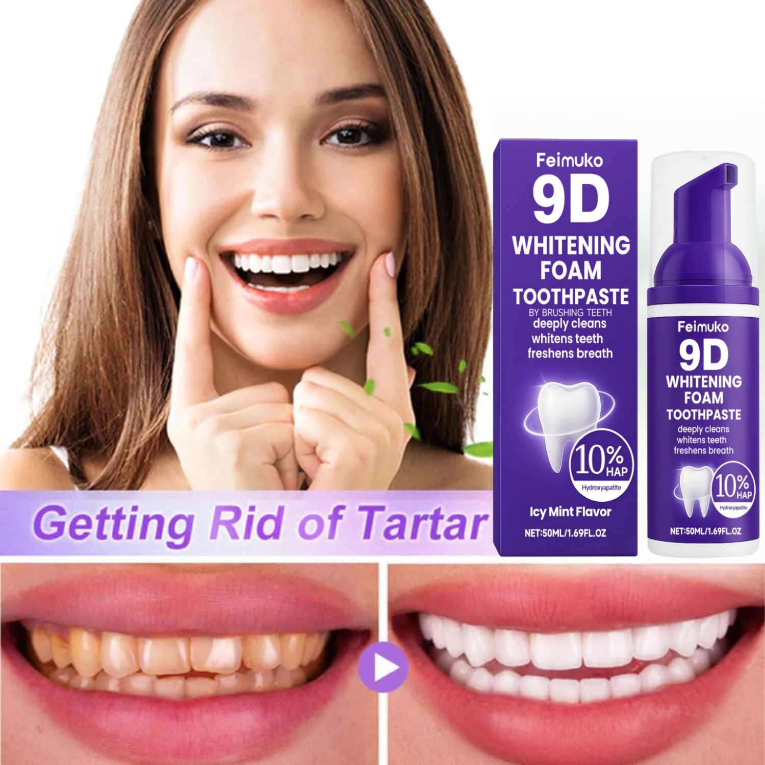 Mousse Pemutih Gigi Menghilang - Teeth Whitening Mousse ulasan dan harga