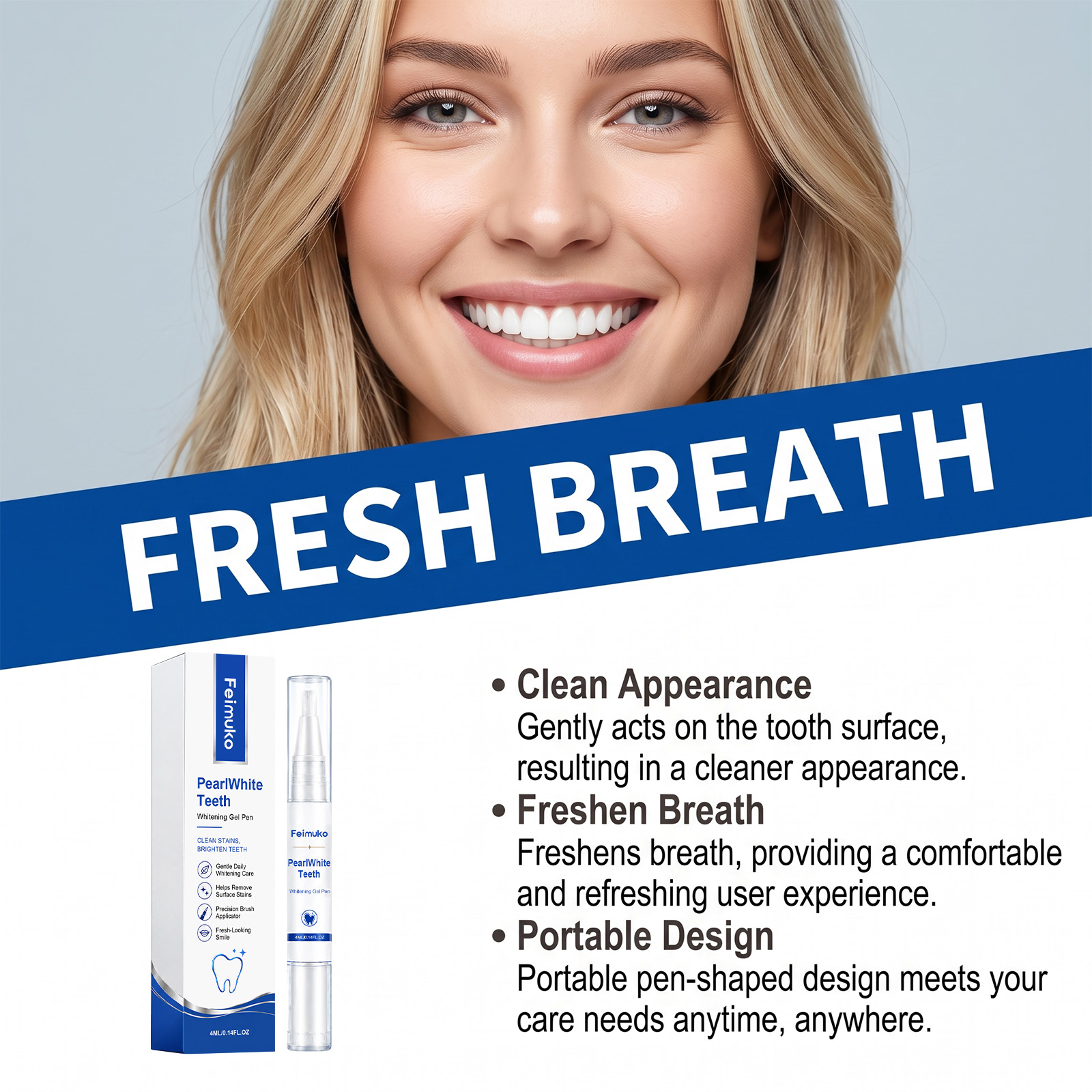 Pena Gel Pemutih Gigi Portabel - Teeth Whitening Results ulasan dan harga