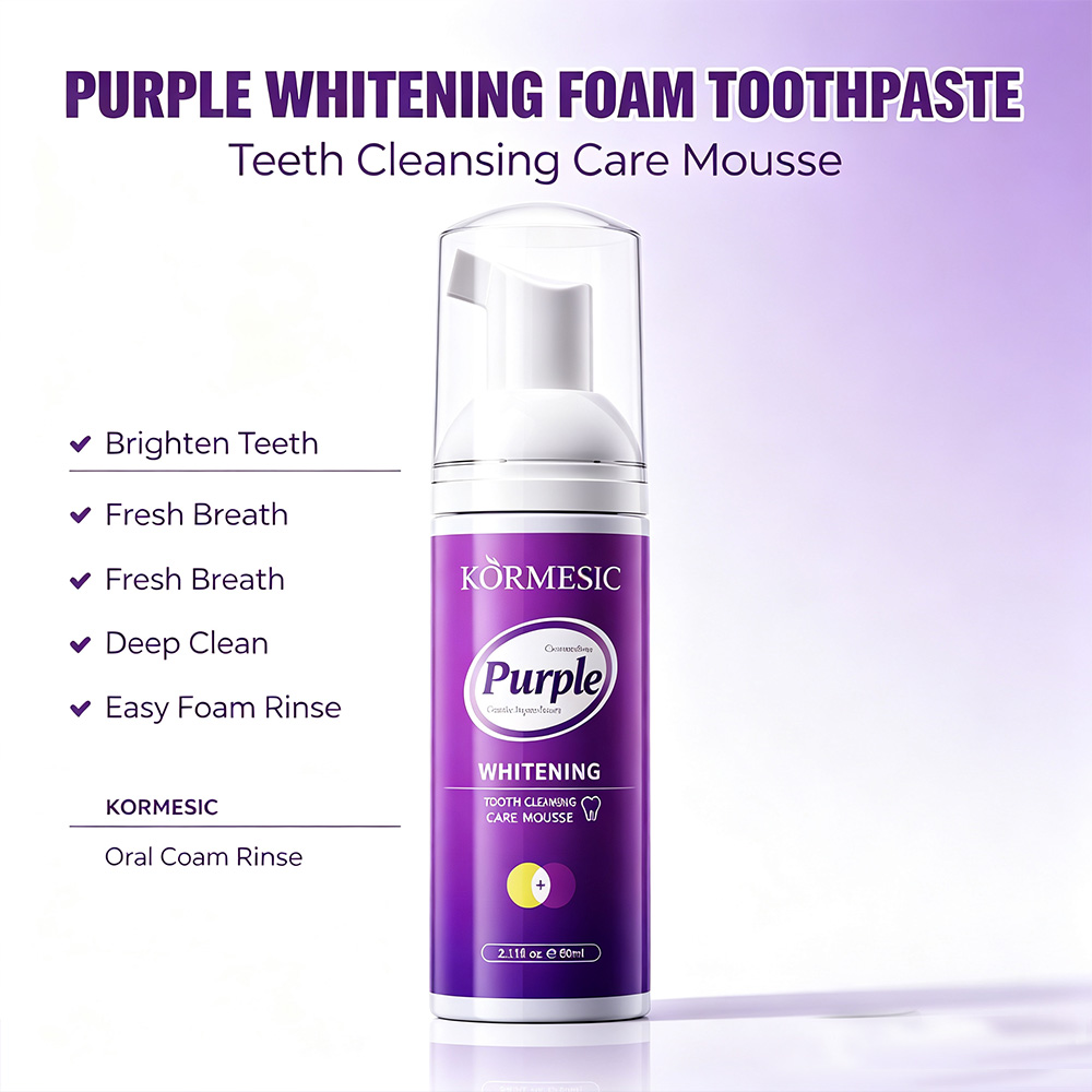 Busa Pemutih Gigi Ungu V34 Pen - Teeth Whitening Mousse ulasan dan harga