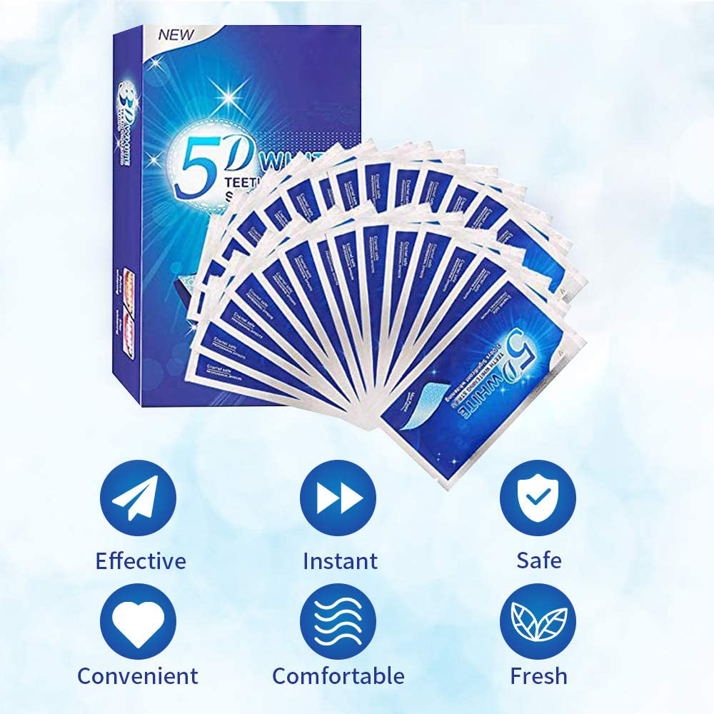 Strip Pemutih Gigi 5D Gel Pemu - Teeth Whitening At Home ulasan dan harga
