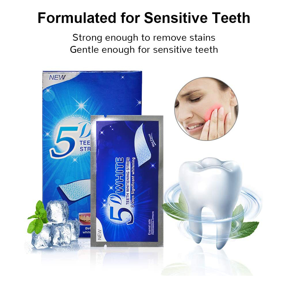 Strip Pemutih Gigi 5D Gel Pemu - Teeth Whitening At Home ulasan dan harga