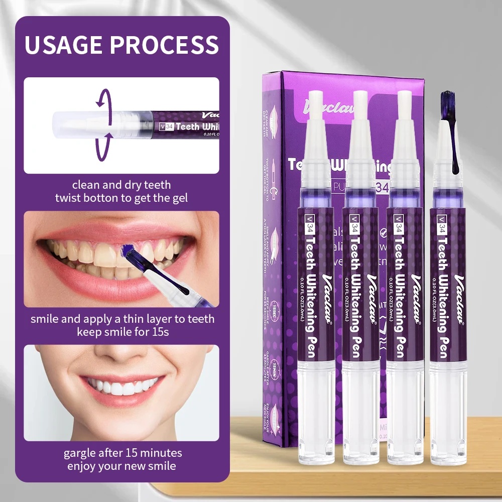 Vaclav V34 Pena Gel Pemutih Gi - Teeth Whitening Results ulasan dan harga
