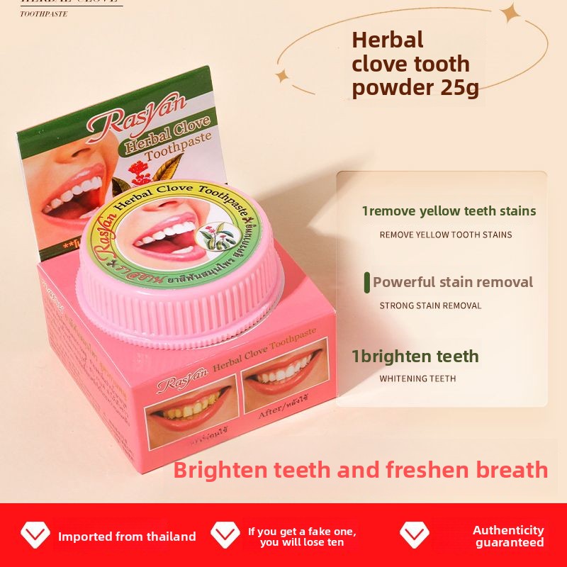 Bubuk Gigi Cengkeh/Kelapa Thai - Teeth Whitening At Home ulasan dan harga