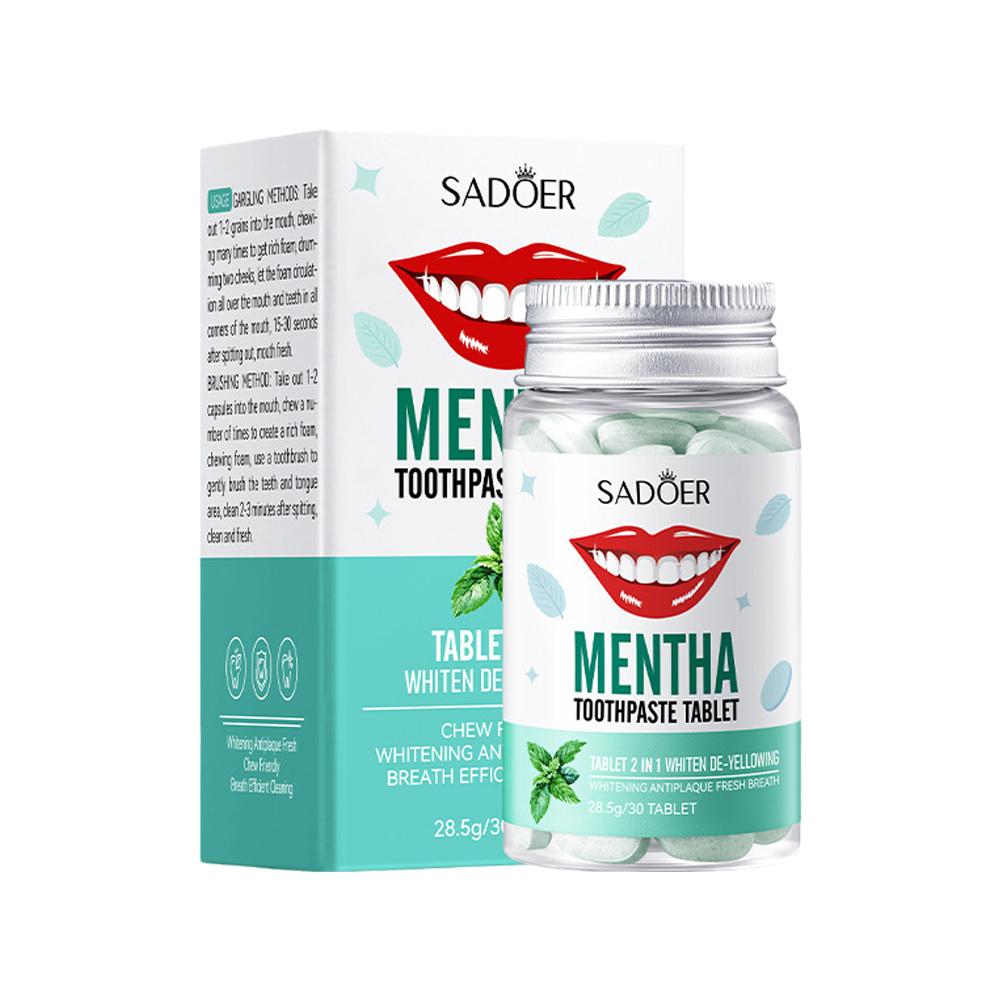 Tablet Pasta Gigi Padat Mint R - Teeth Whitening Charcoal ulasan dan harga